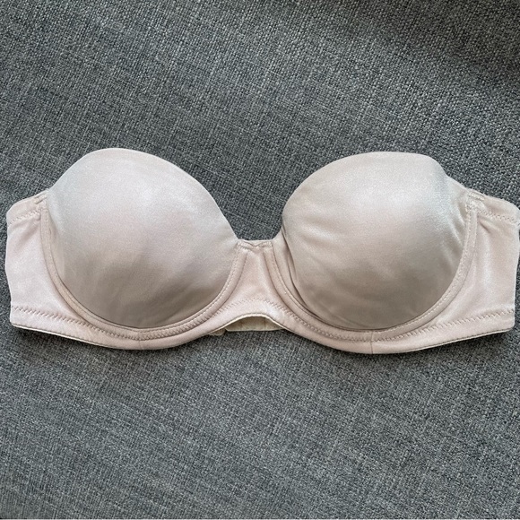 J. Crew Beige Underwire Strapless Lightly Lined Bra Bralette 32B - Picture 1 of 5